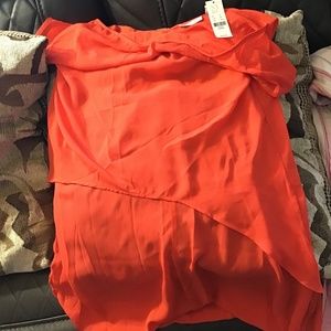 New York and company red cut out dress size L